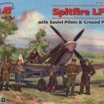 Spitfire LF.IXE with Soviet Pilots and ground personnel