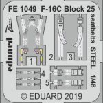 F-16C Block 25 seatbelts STEEL 1/48