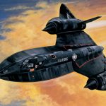 SR-71 Blackbird with drone