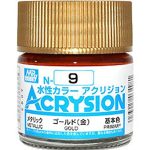 MR HOBBY GUNZE NEW AQUEOUS ACRYSION ACRYLIC N9 GOLD