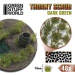 Thorny Scrubs - DARK GREEN - 48 pcs, 14 mm high