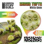 Shrubs TUFTS - 6mm self-adhesive - WHITE (40 pcs.)