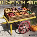 MARKET CART WITH VEGETABLES